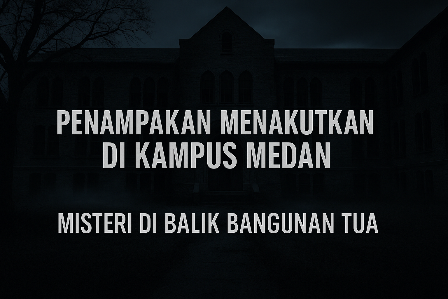 Penampakan Menakutkan di Kampus Medan Misteri di Balik Bangunan Tua
