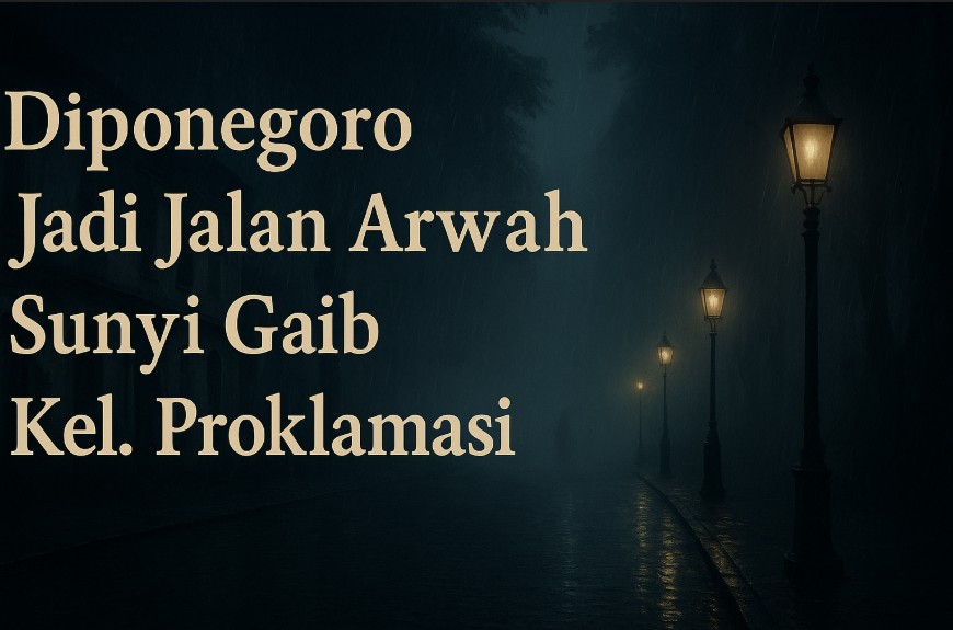 Diponegoro Jadi Jalan Arwah, Sunyi Gaib Kel. Proklamasi