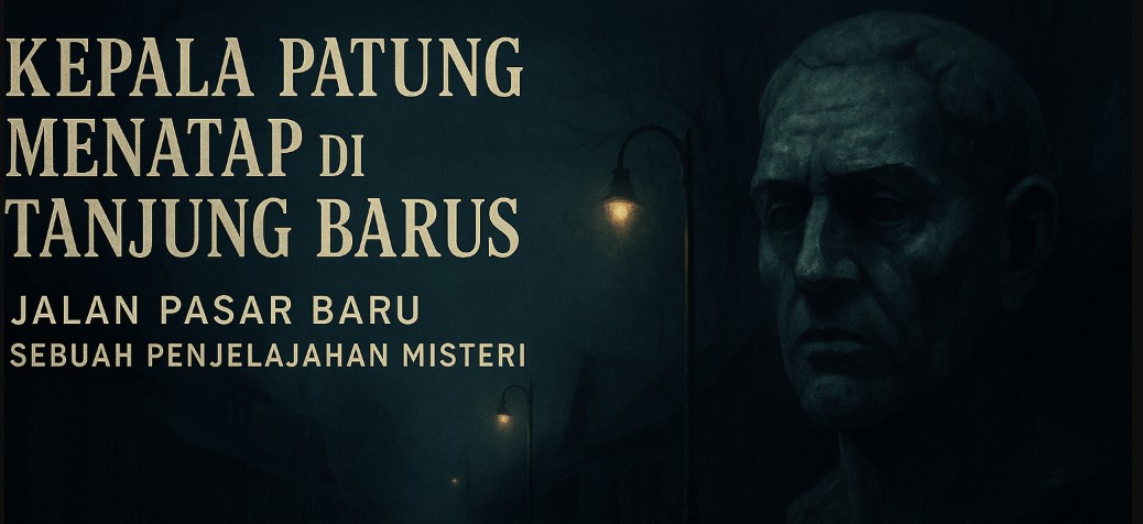 Kepala patung menatap di Tanjung Barus Jalan Pasar Baru Sebuah Penjelajahan Misteri